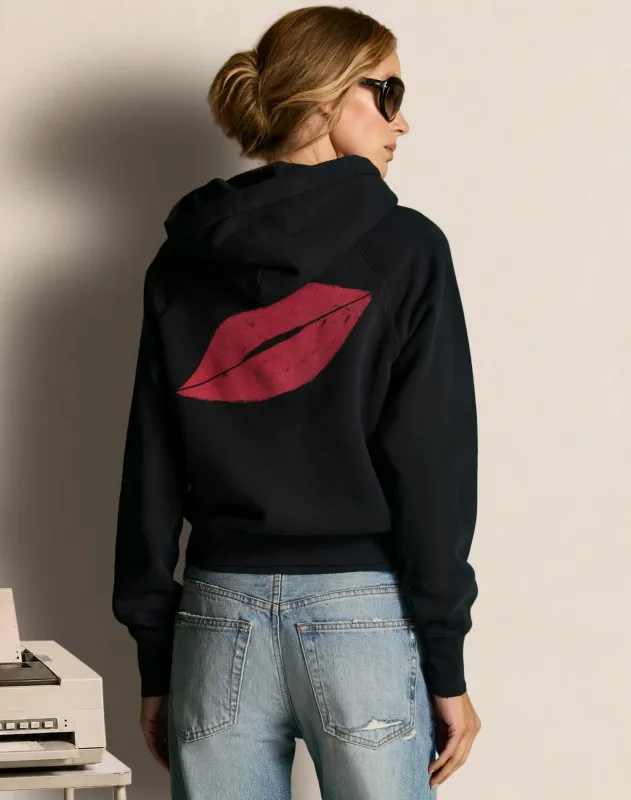 Suzuki Pullover Lips - Black made by Re/Done