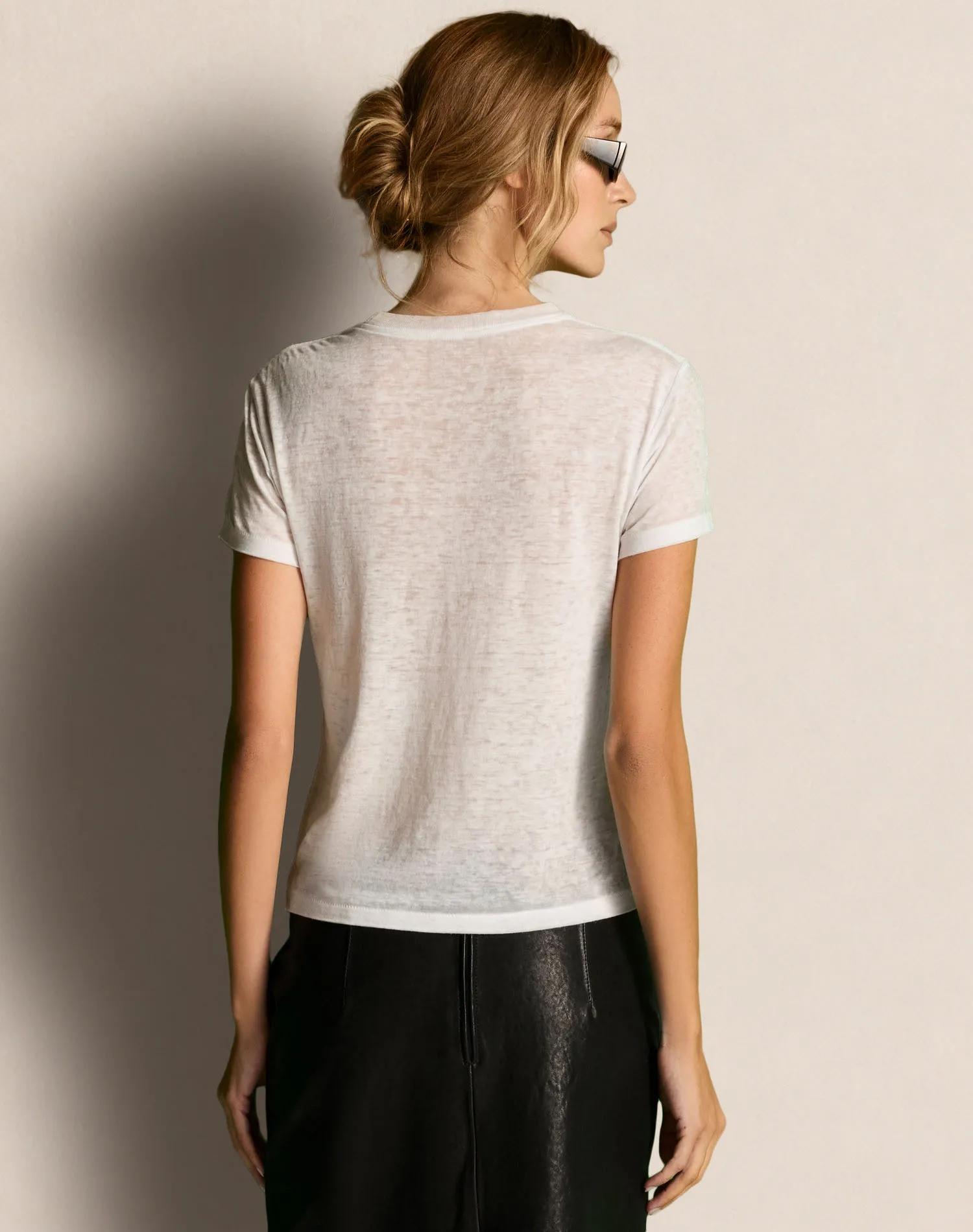 50s Boxy Tee Kaia - Optic White sold by Re/Done product image thumbnail 4