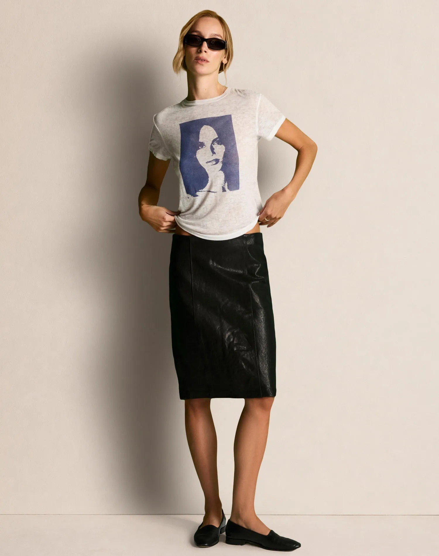 50s Boxy Tee Kaia - Optic White sold by Re/Done product image thumbnail 3
