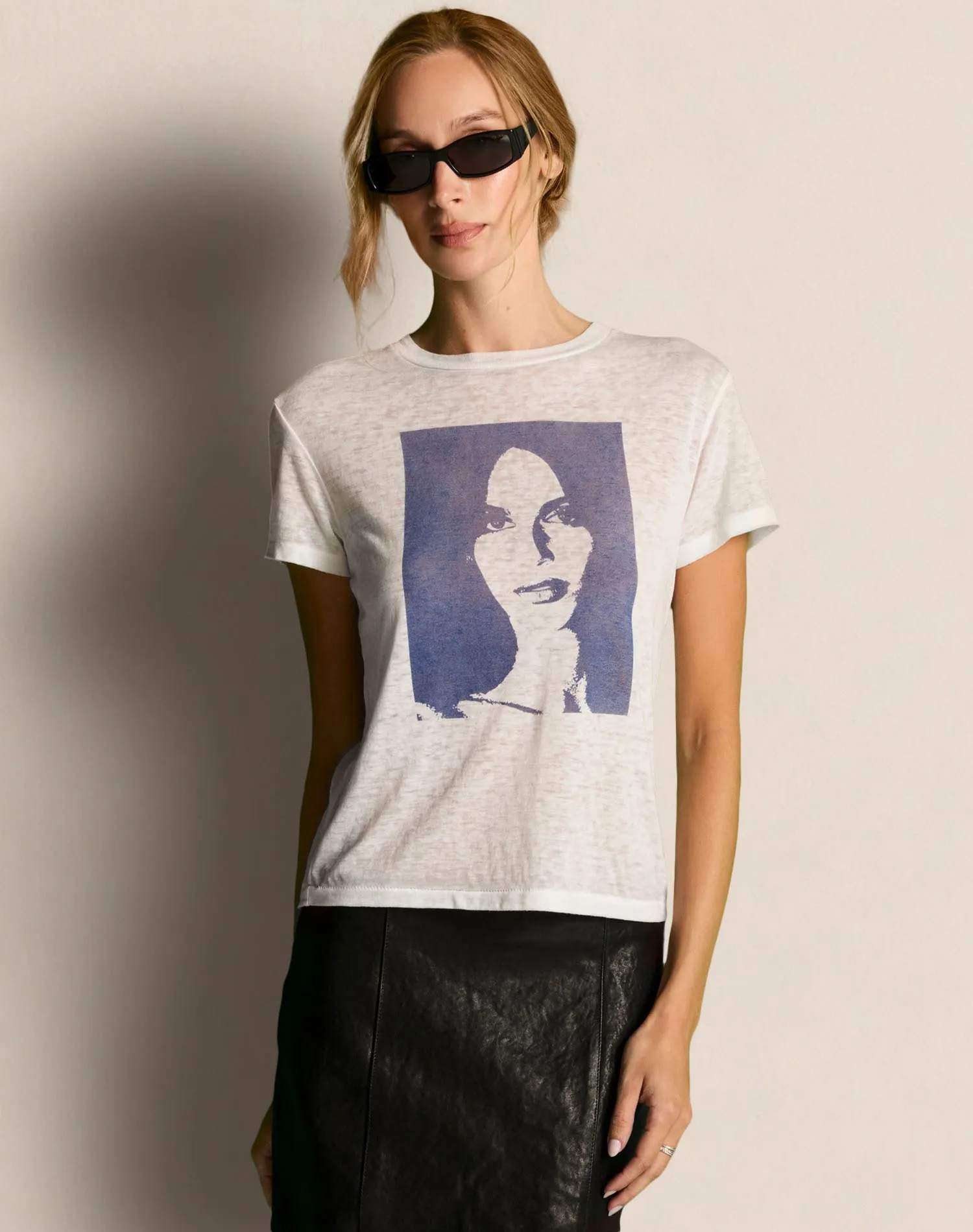 50s Boxy Tee Kaia - Optic White sold by Re/Done product image thumbnail 2