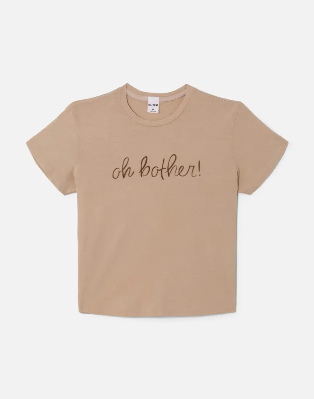 50s Boxy Tee Oh Bother - Khaki made by Re/Done