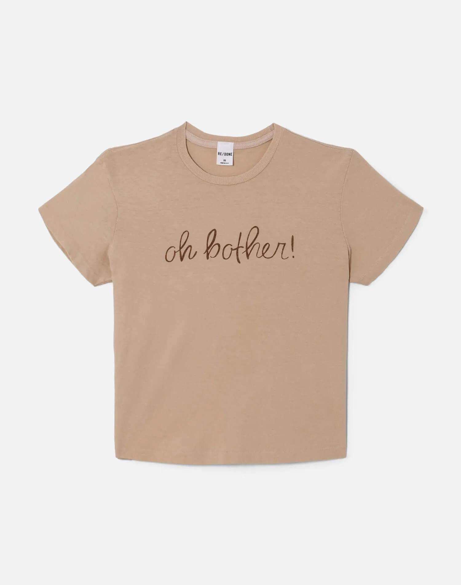 50s Boxy Tee Oh Bother - Khaki sold by Re/Done