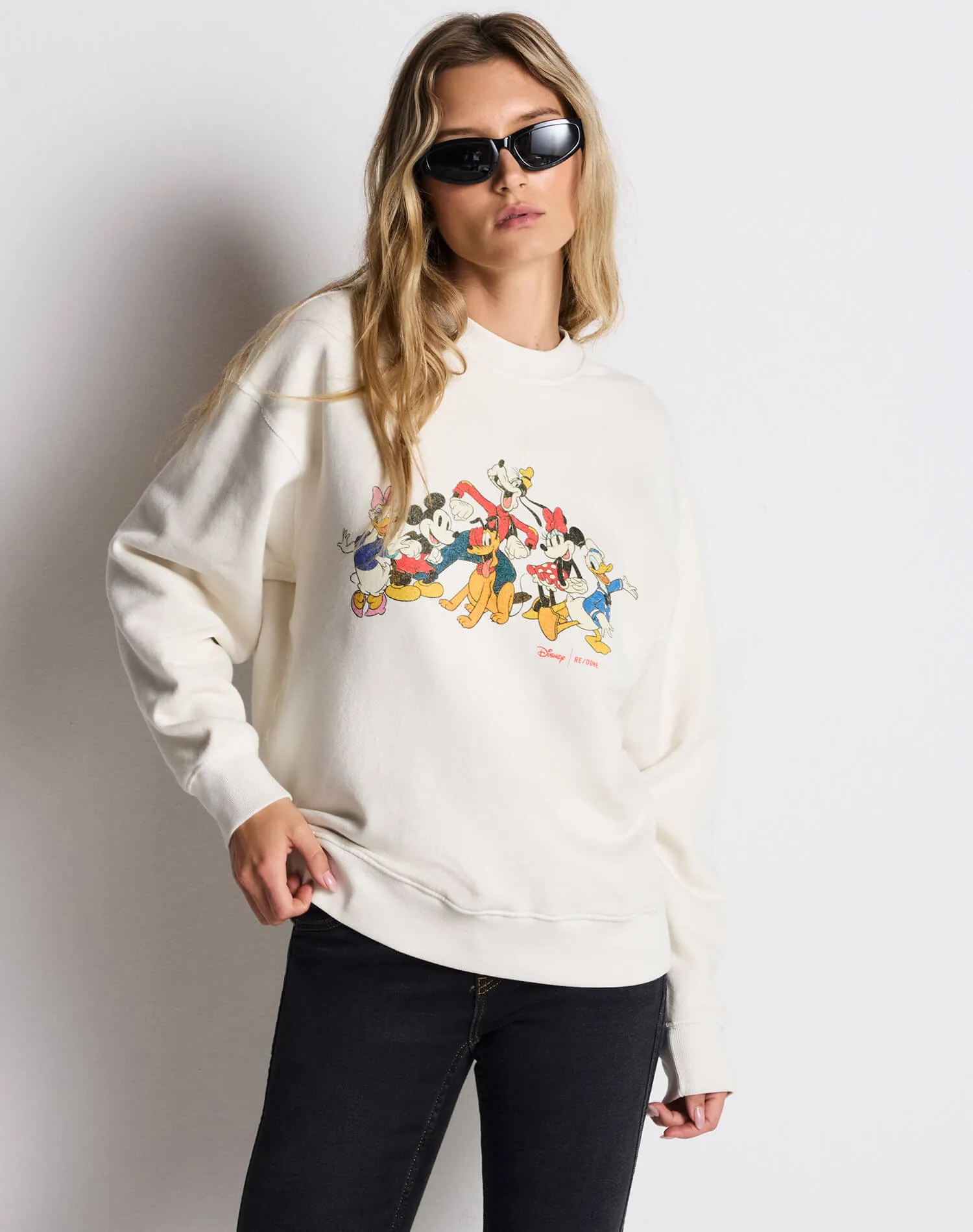 Oversized Crewneck Disney Together - Vintage White sold by Re/Done