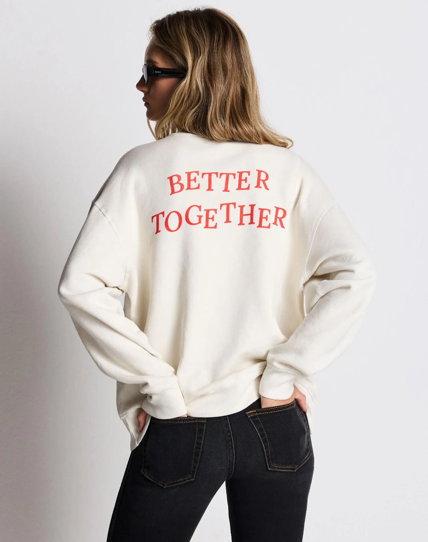 Oversized Crewneck Disney Together - Vintage White sold by Re/Done product image thumbnail 3