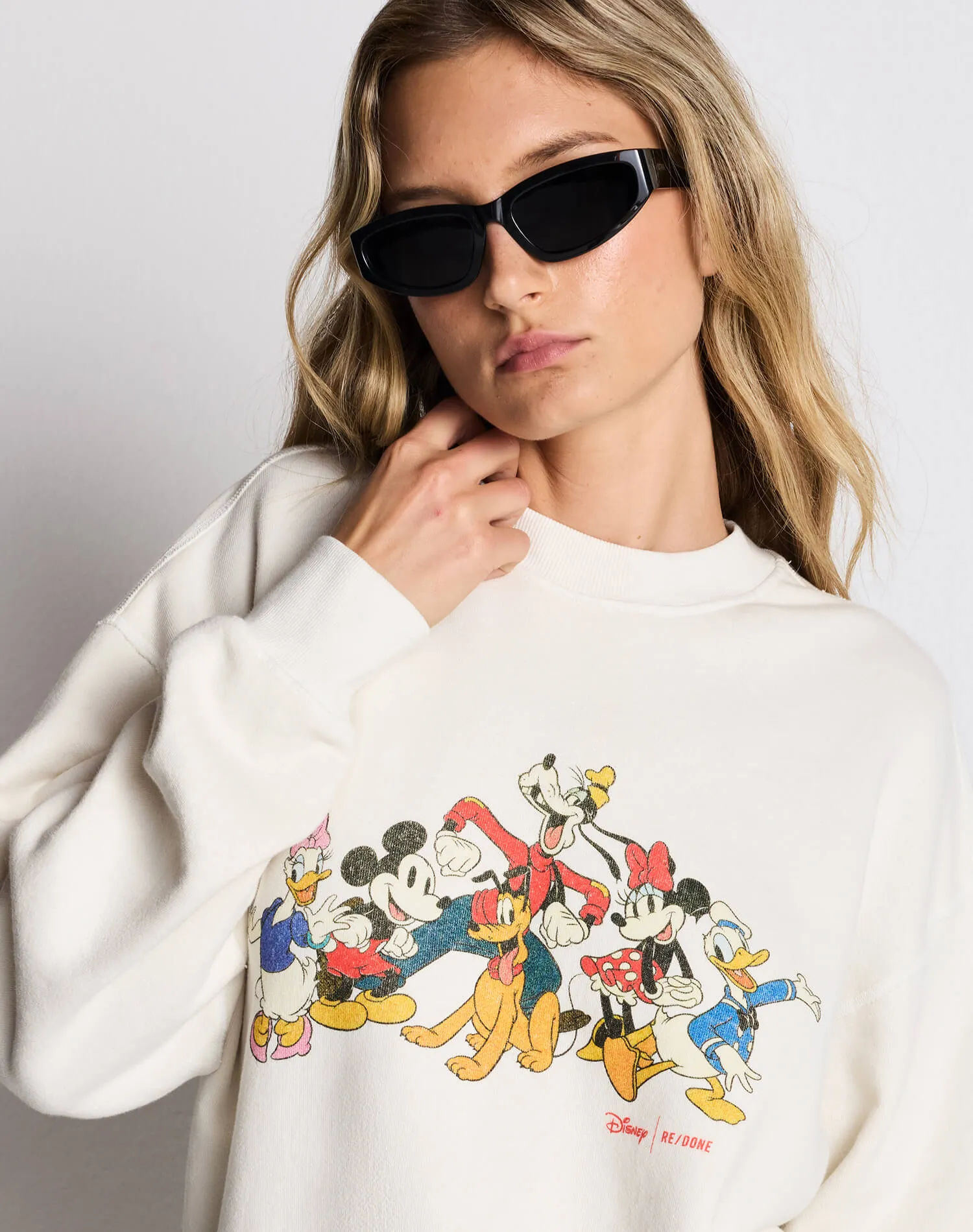 Oversized Crewneck Disney Together - Vintage White sold by Re/Done product image thumbnail 4