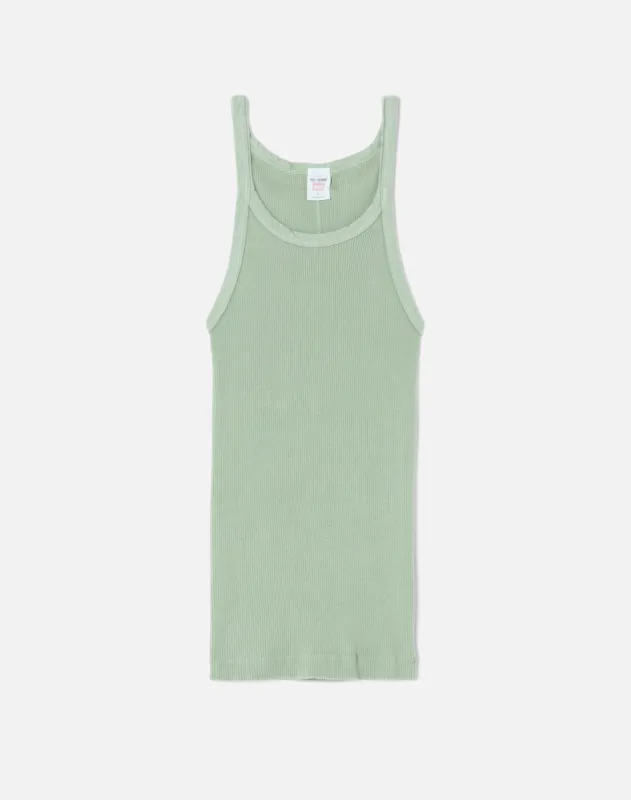 Ribbed Tank -  Basil sold by Re/Done