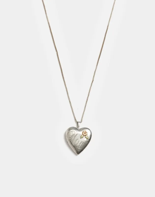 70s Sterling and 12k Rose Gold Mom Locket made by Re/Done