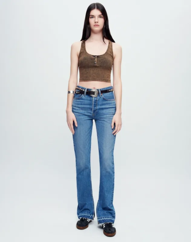 Hanes Henley Tank - LSD Ginger made by Hanes