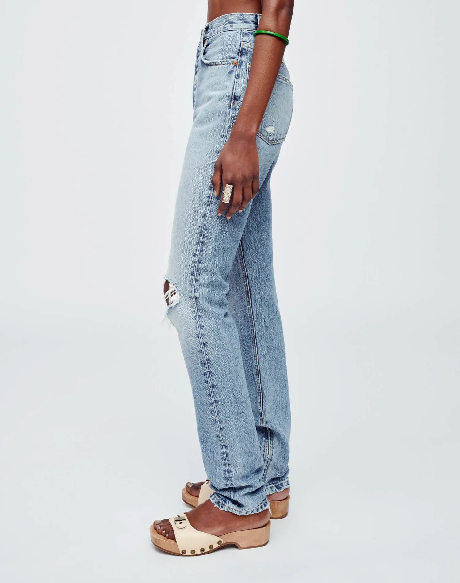 Super High Drainpipe - Destroy Wrecking Blue sold by Re/Done product image thumbnail 5