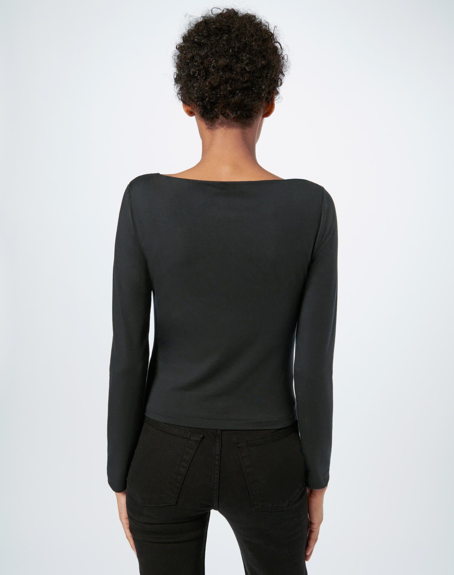 80s Square Neck Long Sleeve Tee - Black sold by Re/Done product image thumbnail 6