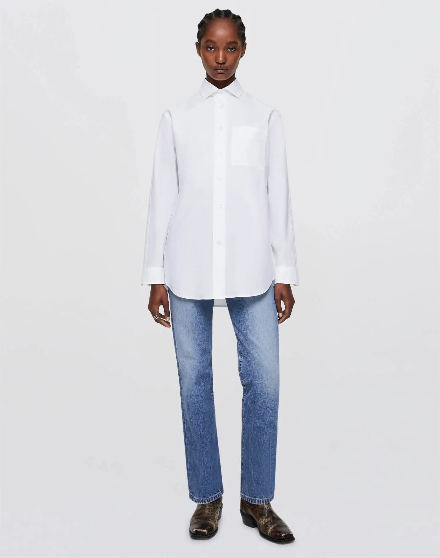 Oversized Button Up - White sold by Re/Done product image thumbnail 2