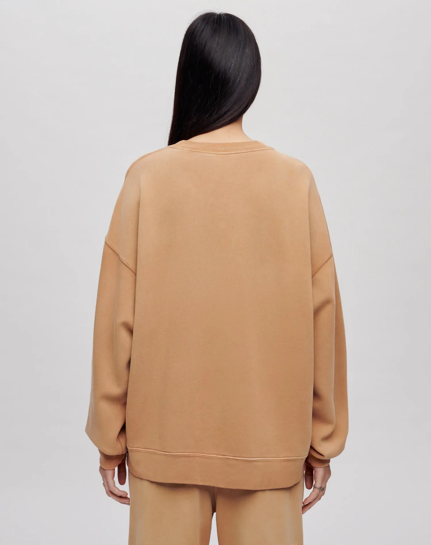 Hanes Oversized Crewneck - Faded Chestnut sold by Re/Done product image thumbnail 5
