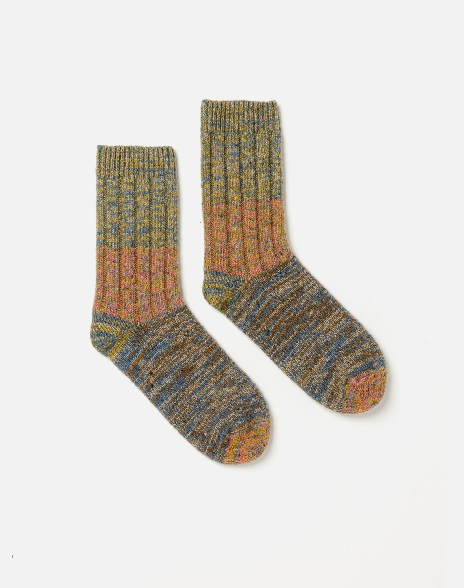 Chunky Sock - Blue Pink Multi sold by Re/Done