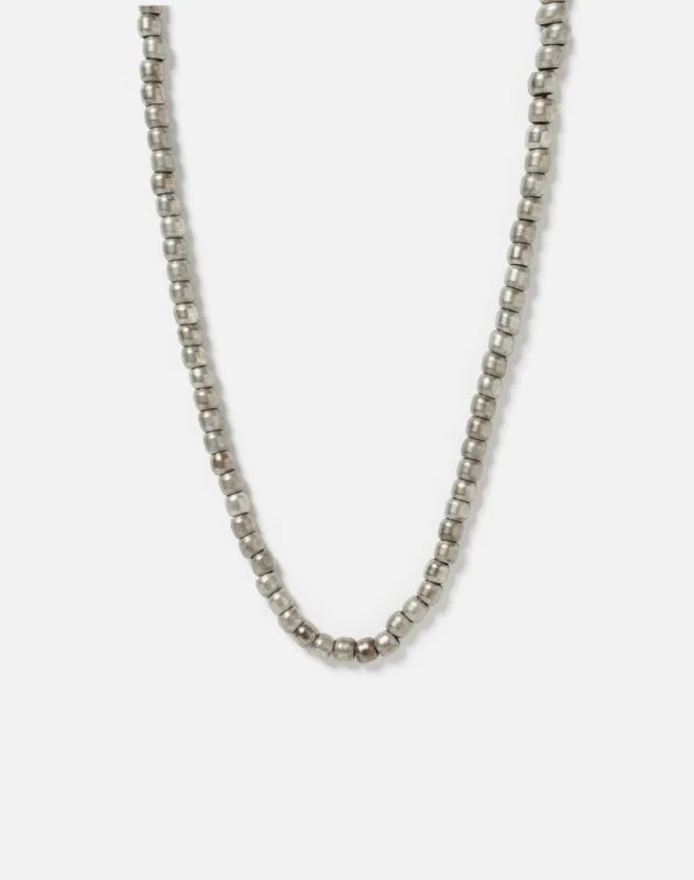 Silver Padre Beads On Leather Cord sold by Re/Done