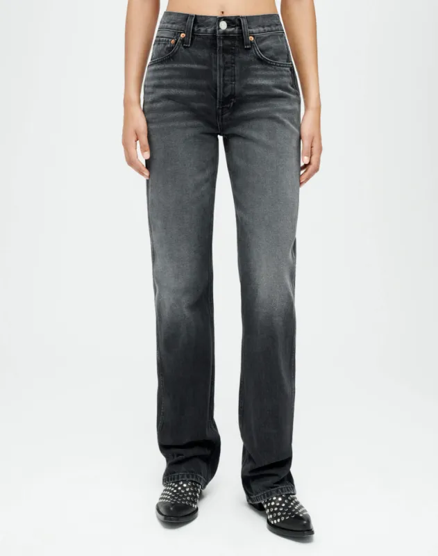 High Rise Loose - Active Black sold by Re/Done