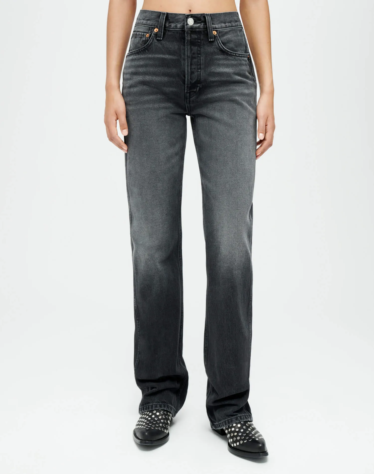 High Rise Loose - Active Black sold by Re/Done