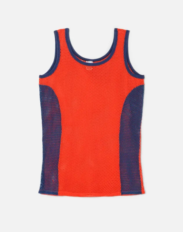 70s Two Tone Mesh Tank sold by Re/Done