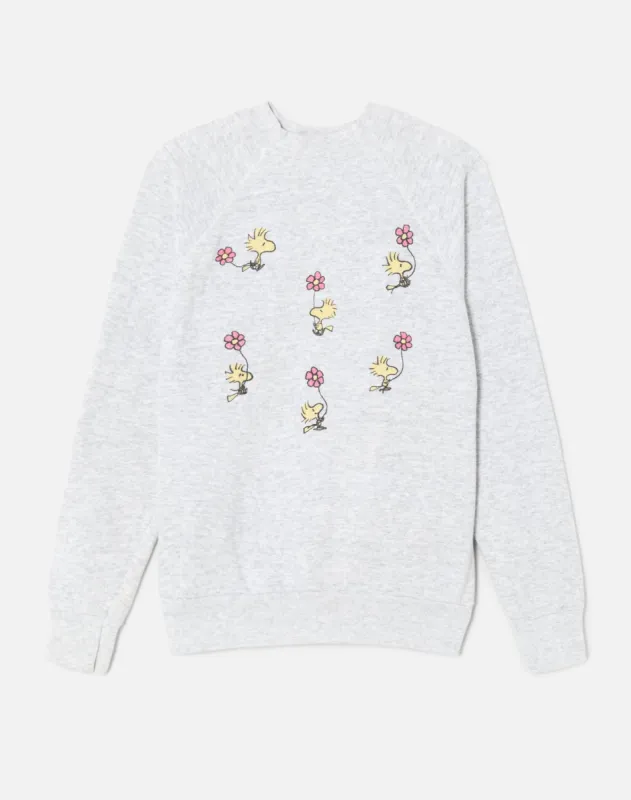 Upcycled "Woodstock" Sweatshirt - Heather Grey sold by Re/Done