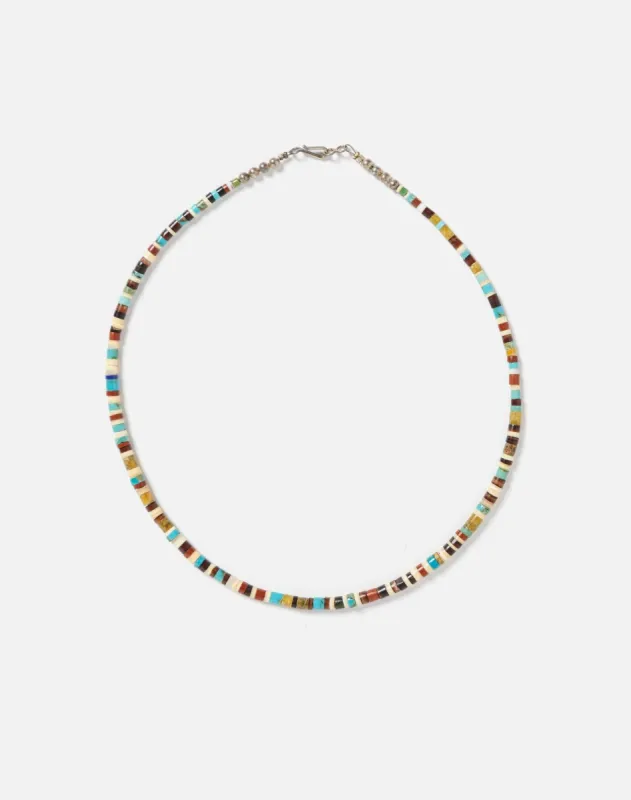 70s Heishi Blue Shell Necklace made by Re/Done