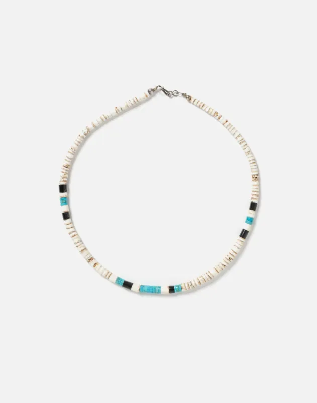 70s Heishi White Shell Necklace made by Re/Done