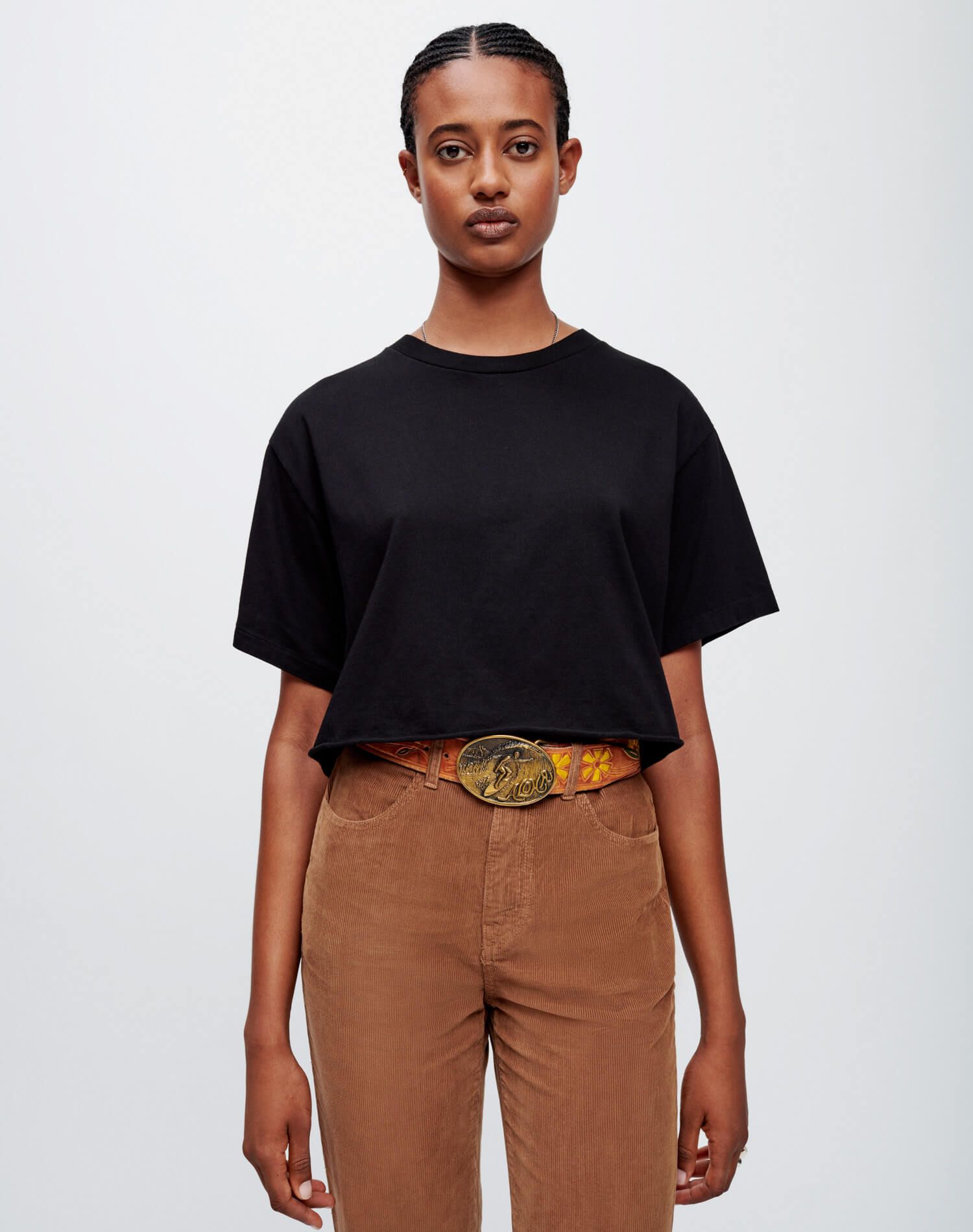 90s Cropped Easy Tee - Black sold by Re/Done