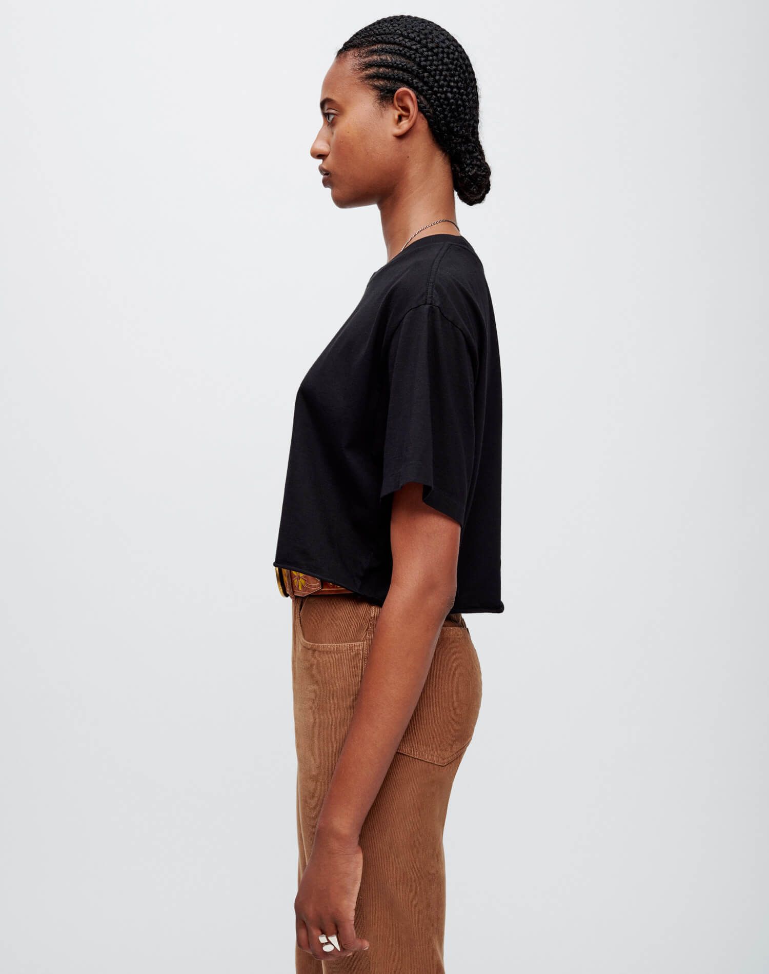 90s Cropped Easy Tee - Black sold by Re/Done product image thumbnail 4
