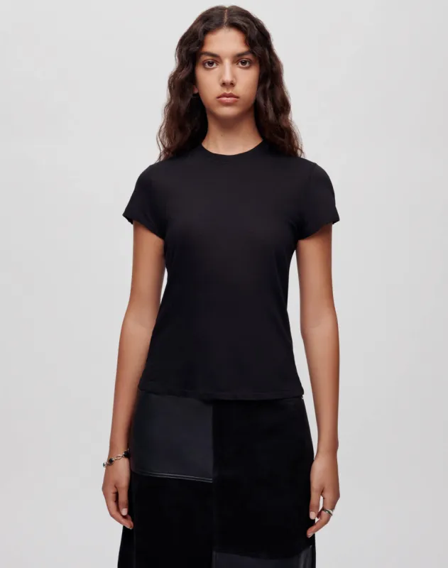 Hanes Sheer Slim Tee - Black sold by Re/Done