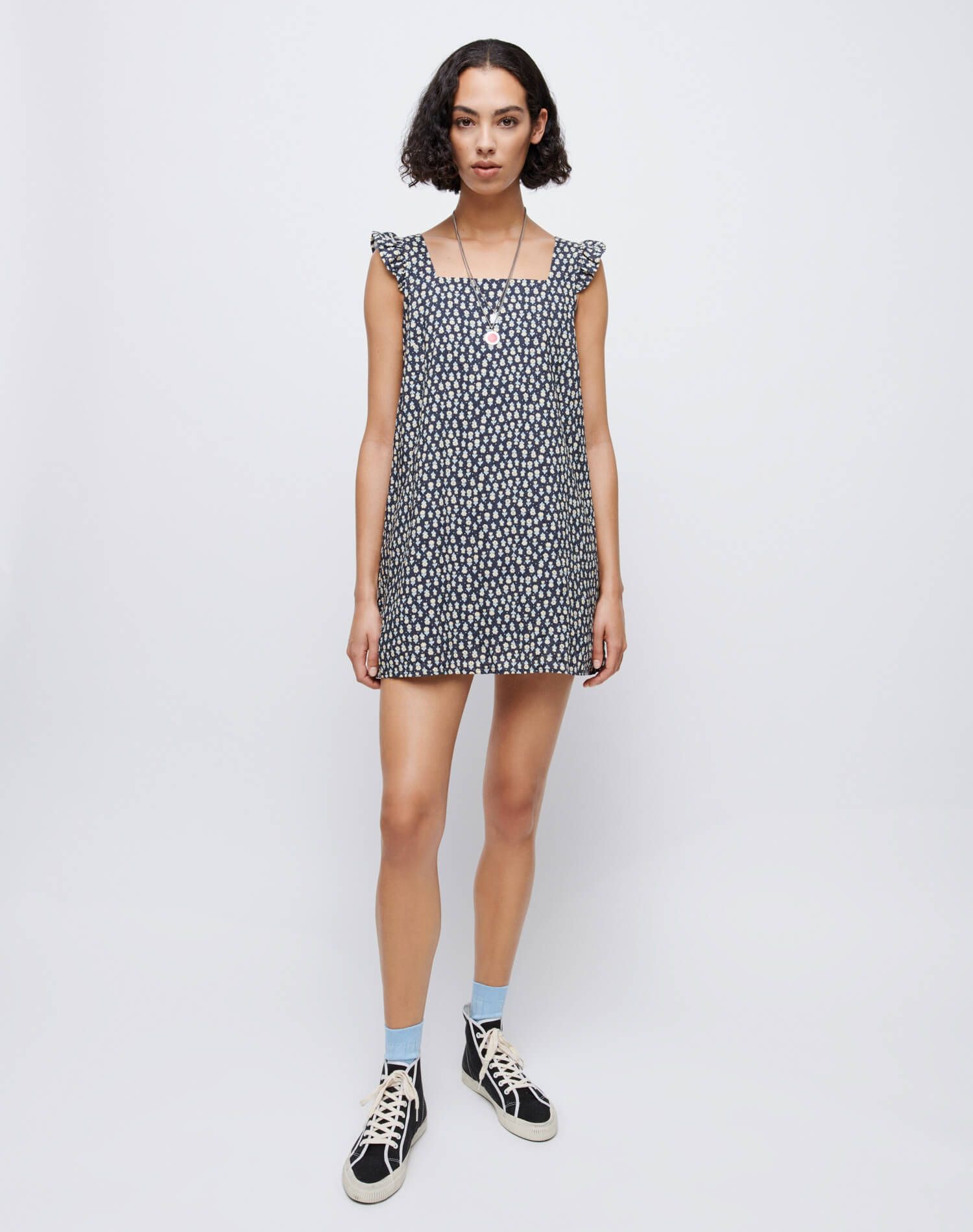 90s Shift Dress - Navy Floral sold by Re/Done product image thumbnail 4