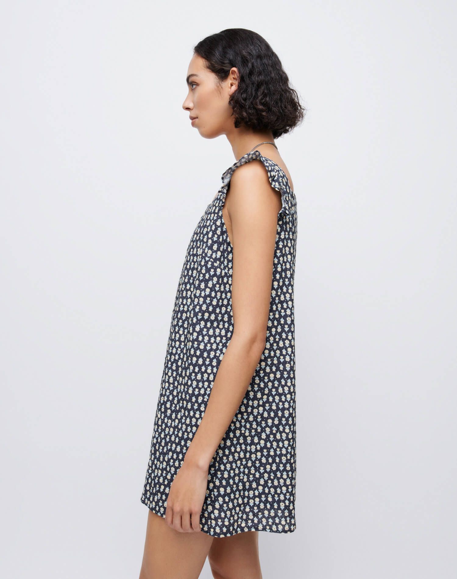 90s Shift Dress - Navy Floral sold by Re/Done product image thumbnail 7