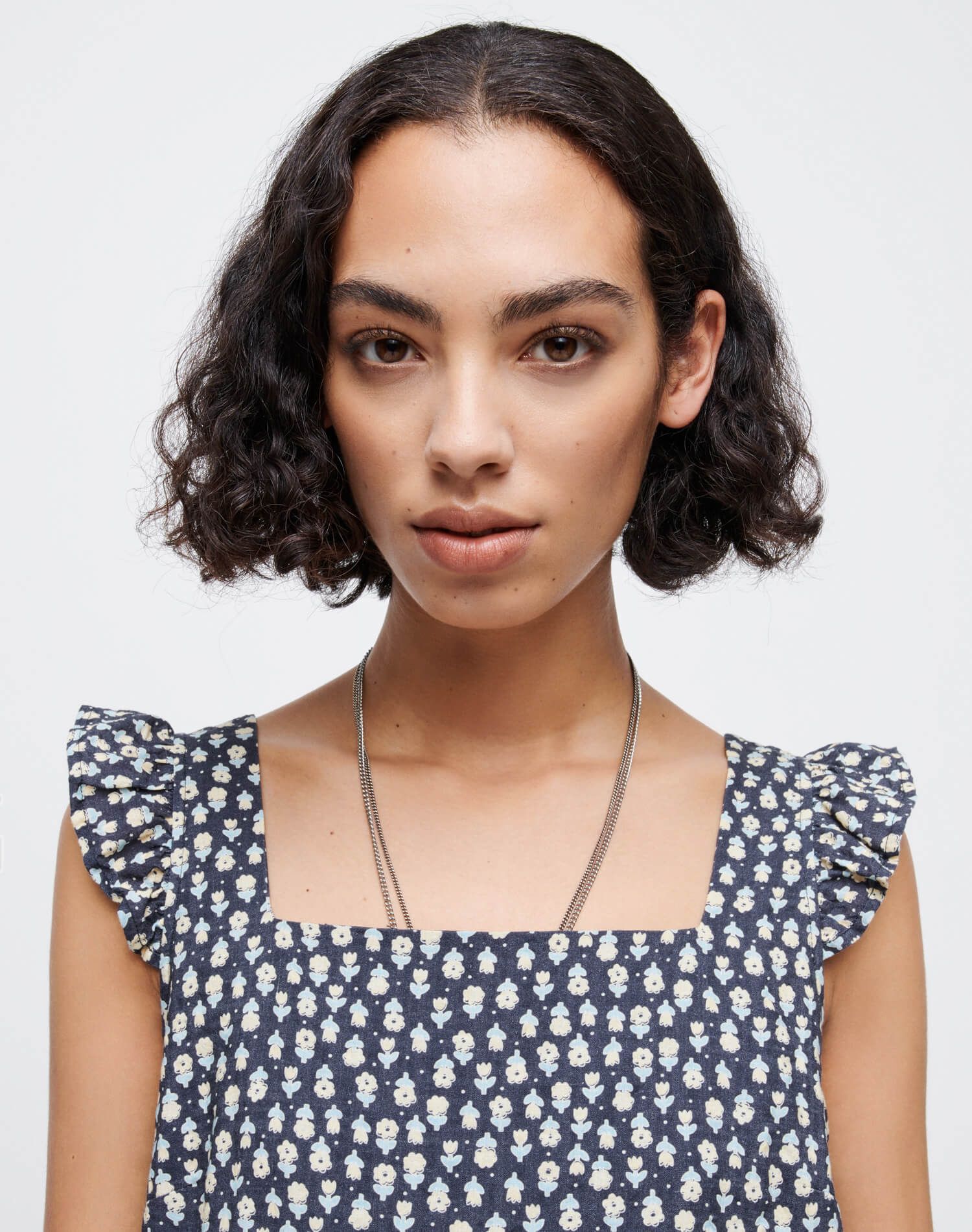 90s Shift Dress - Navy Floral sold by Re/Done product image thumbnail 5