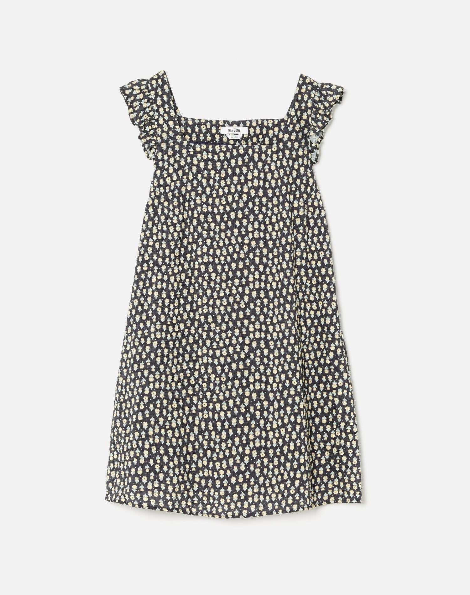 90s Shift Dress - Navy Floral sold by Re/Done