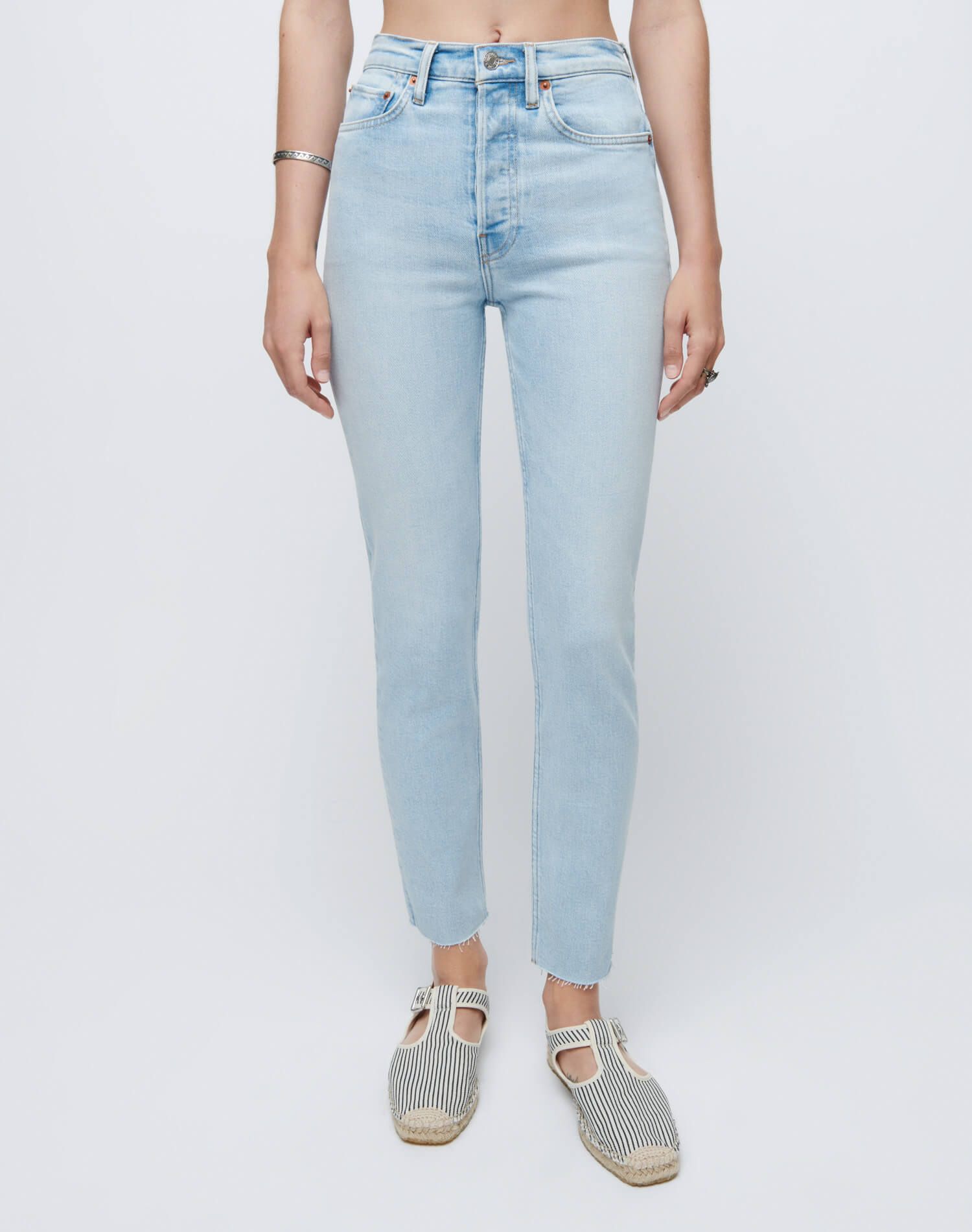 Comfort Stretch High Rise Ankle Crop - Calm Waters sold by Re/Done product image thumbnail 6