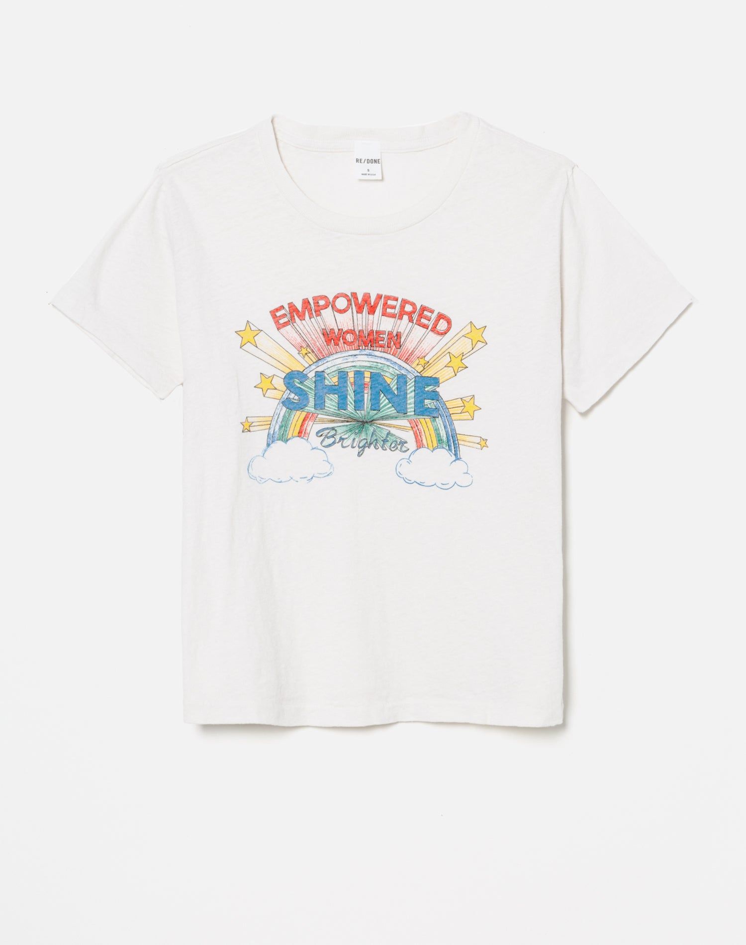 Classic "Shine" Tee - Vintage White sold by Re/Done