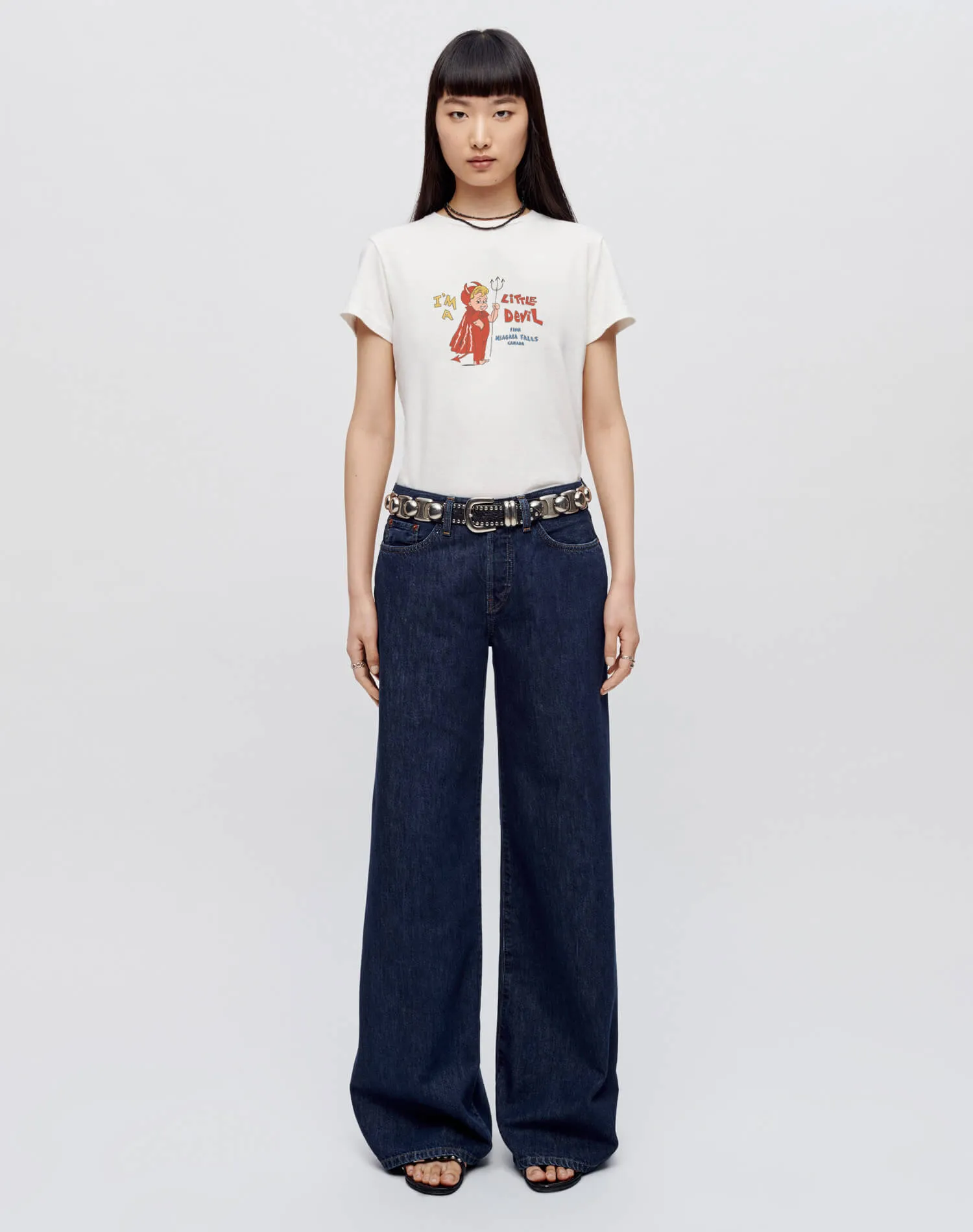 Classic "Little Devil" Tee - Vintage White sold by Re/Done product image thumbnail 2