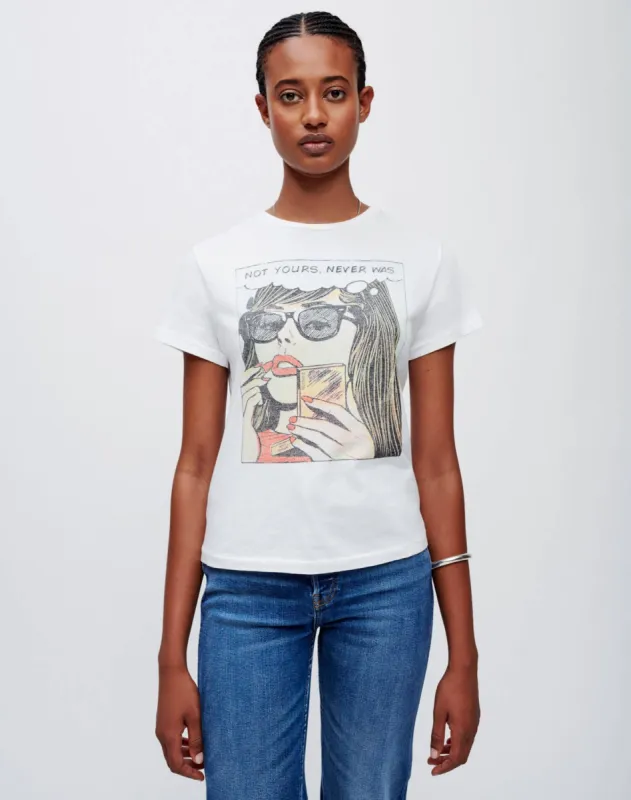 Classic "Not Yours" Tee - Optic White sold by Re/Done