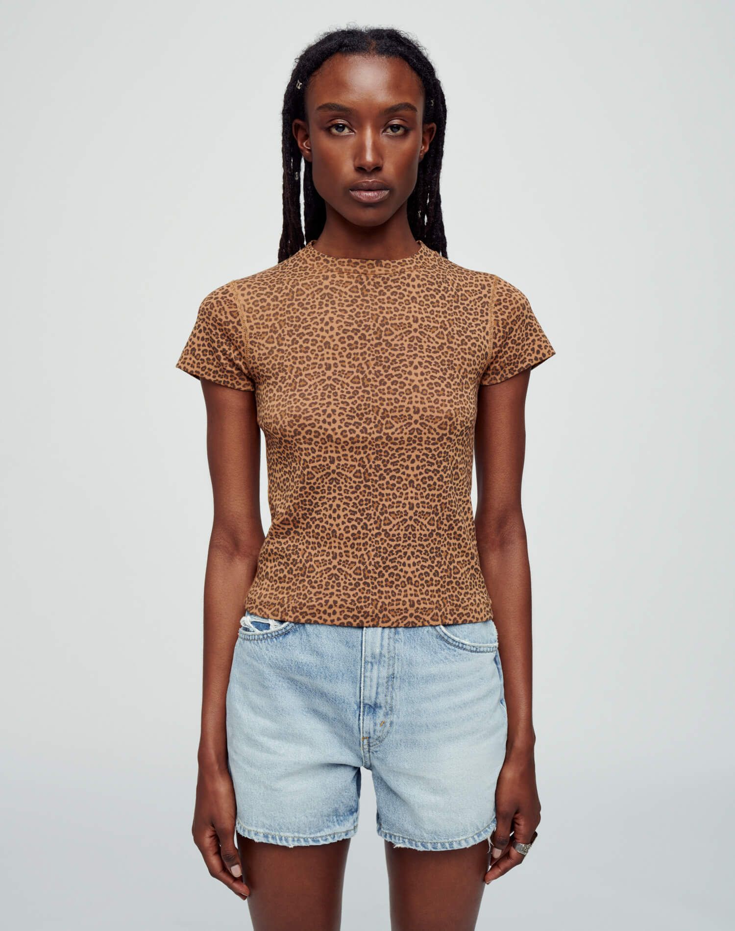 90s Baby Tee - Micro Leopard sold by Re/Done product image thumbnail 2