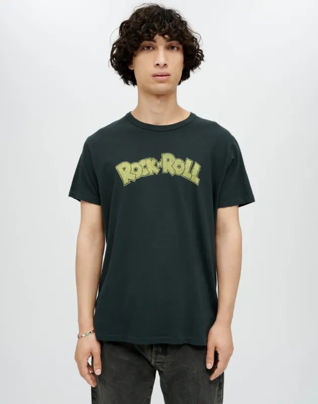 Classic "Rock N Roll" Tee - Aged Black made by Re/Done