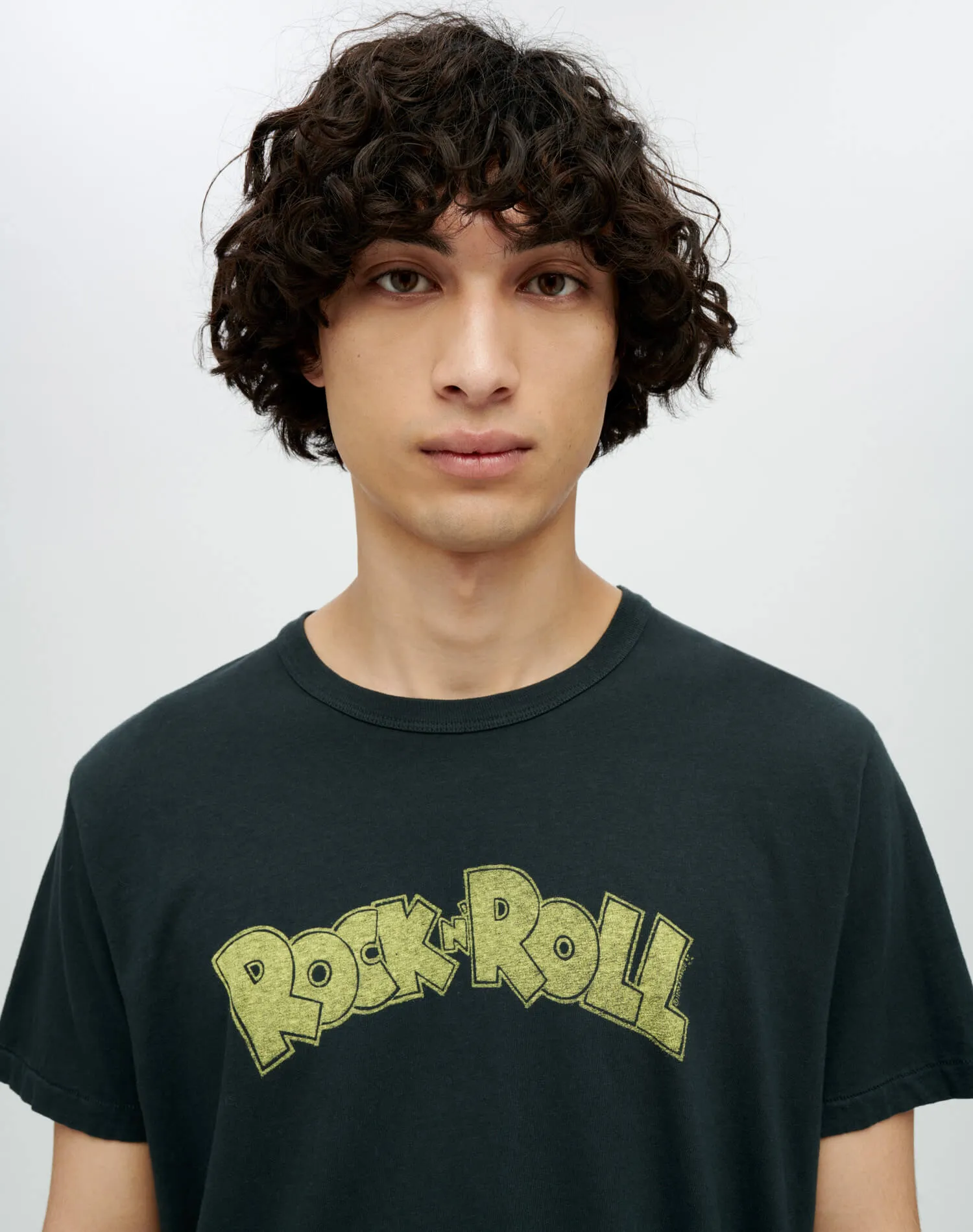 Classic "Rock N Roll" Tee - Aged Black sold by Re/Done product image thumbnail 3