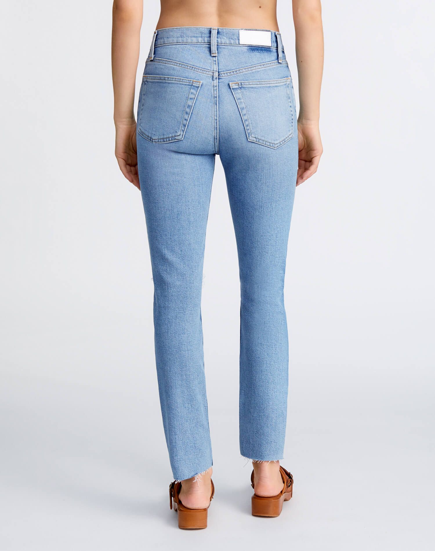 Comfort Stretch High Rise Ankle Crop - Light Dusk Destroy sold by Re/Done product image thumbnail 6