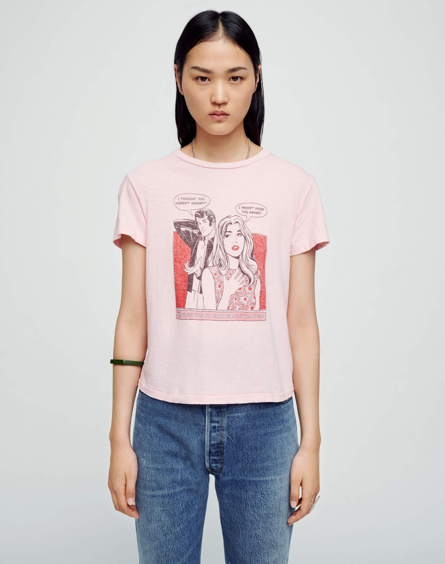 Classic "Mindreader" Tee - Pink sold by Re/Done