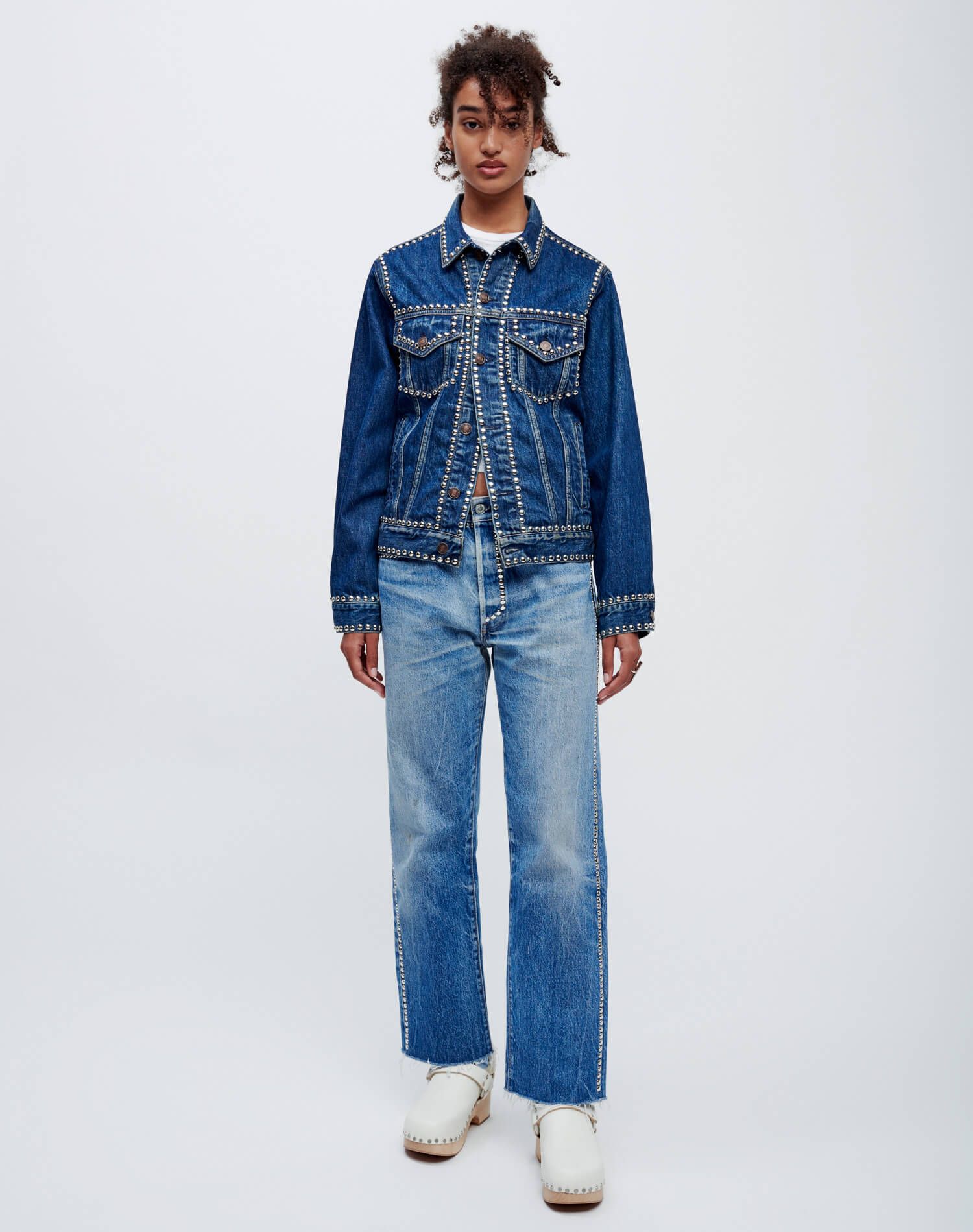 90s Oversized Trucker - Rustic Indigo Stud sold by Re/Done product image thumbnail 4