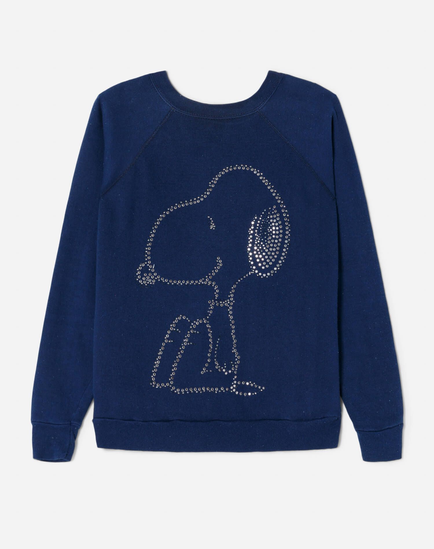 Upcycled "Snoopy Sparkle" Sweatshirt - Navy sold by Re/Done