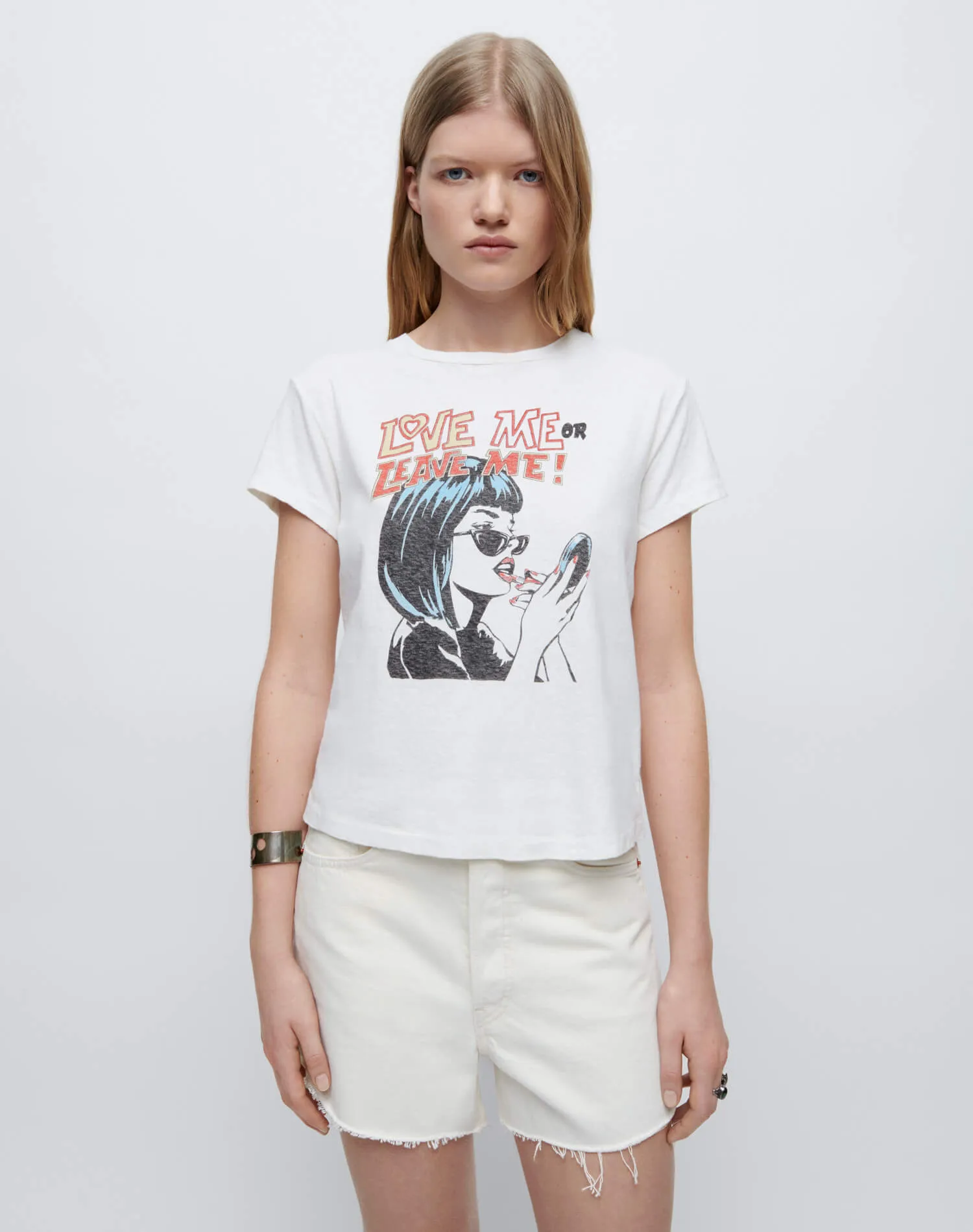 Classic "Love Me" Tee - Vintage White sold by Re/Done product image thumbnail 3