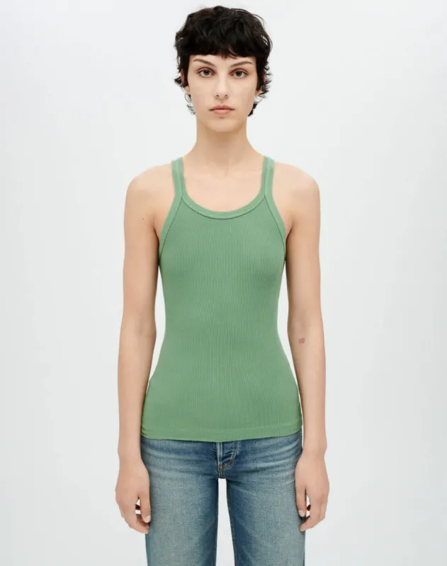 Ribbed Tank - Emerald made by Re/Done