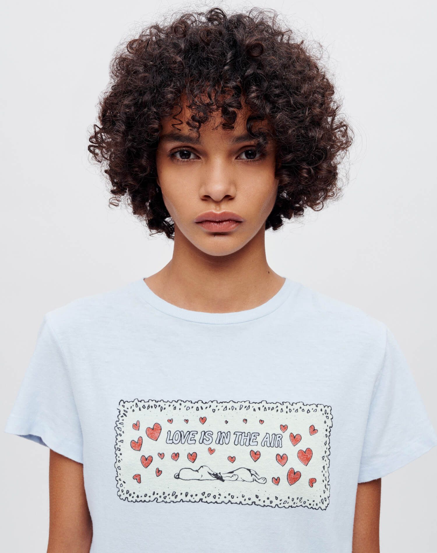 Classic "Snoopy Love" Tee - Baby Blue sold by Re/Done product image thumbnail 3