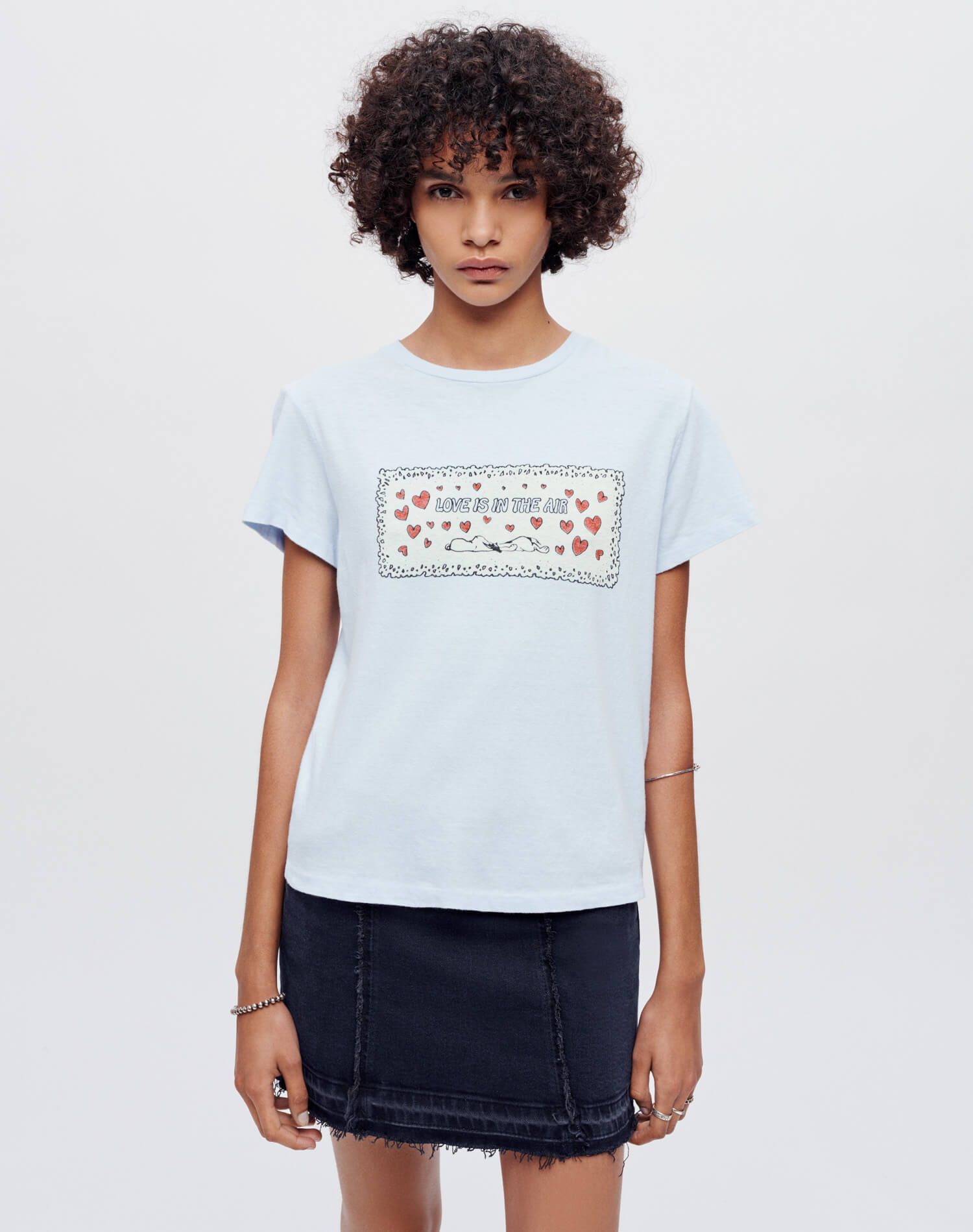 Classic "Snoopy Love" Tee - Baby Blue sold by Re/Done product image thumbnail 2