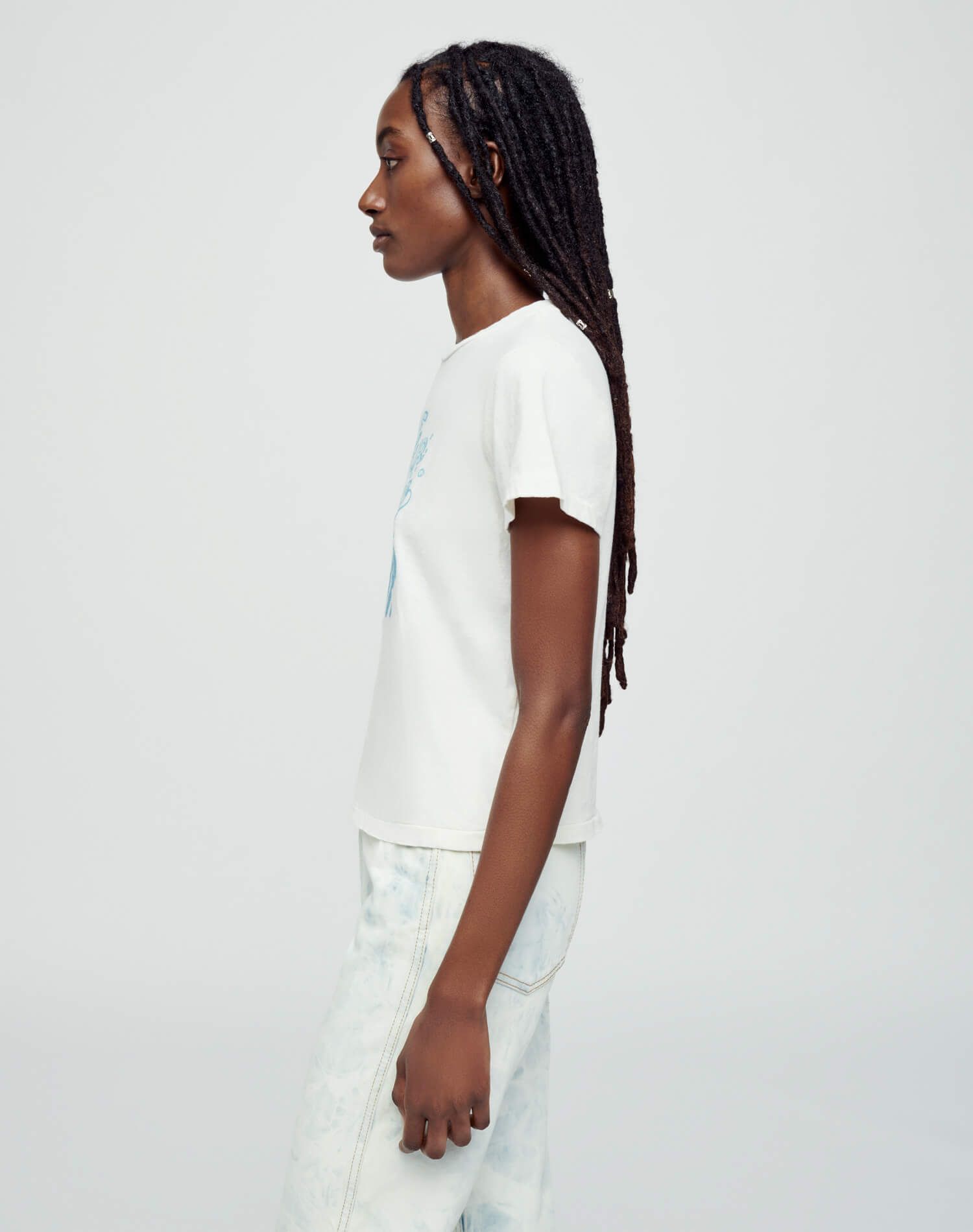 Classic "Save Water" Tee - Vintage White sold by Re/Done product image thumbnail 4
