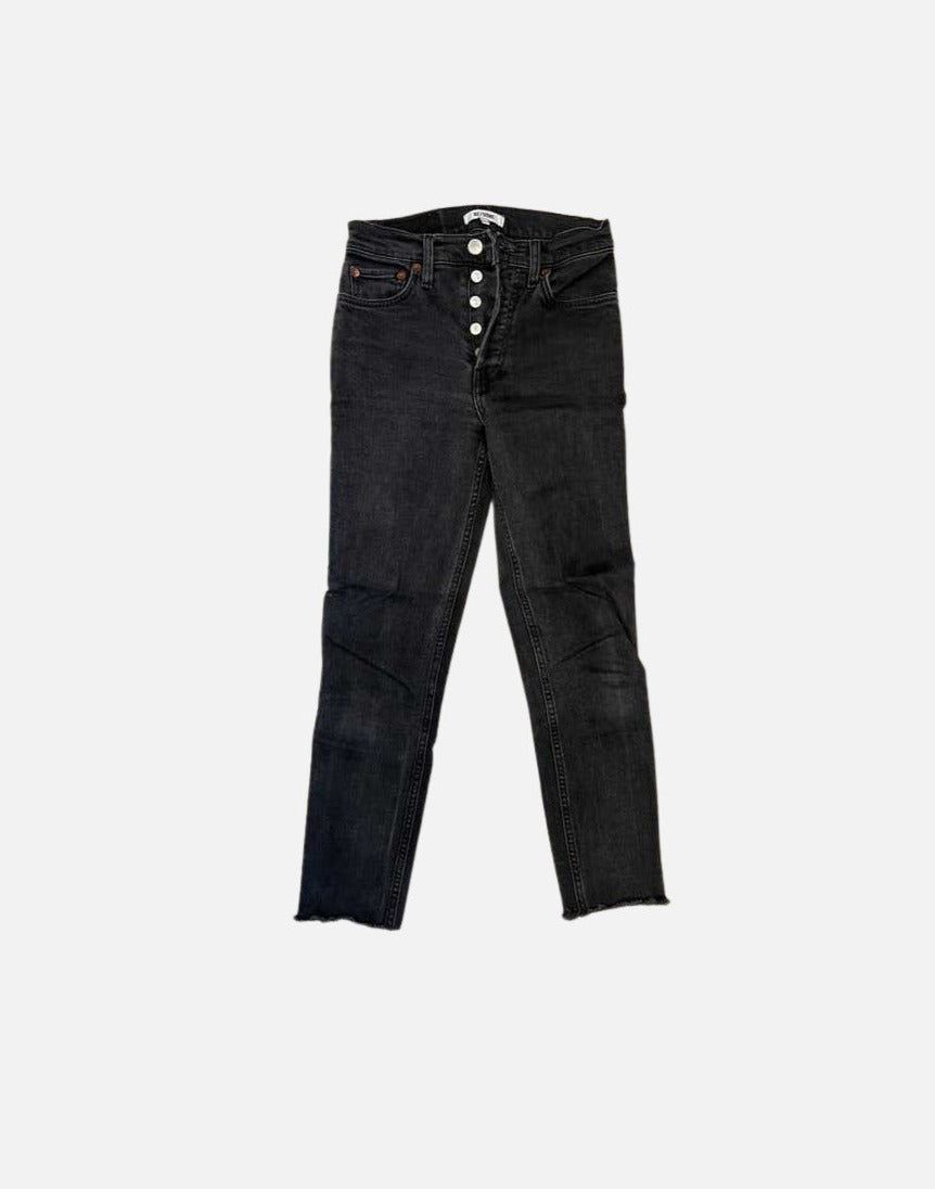 Comfort Stretch High Rise Ankle Crop - Faded Black sold by Re/Done