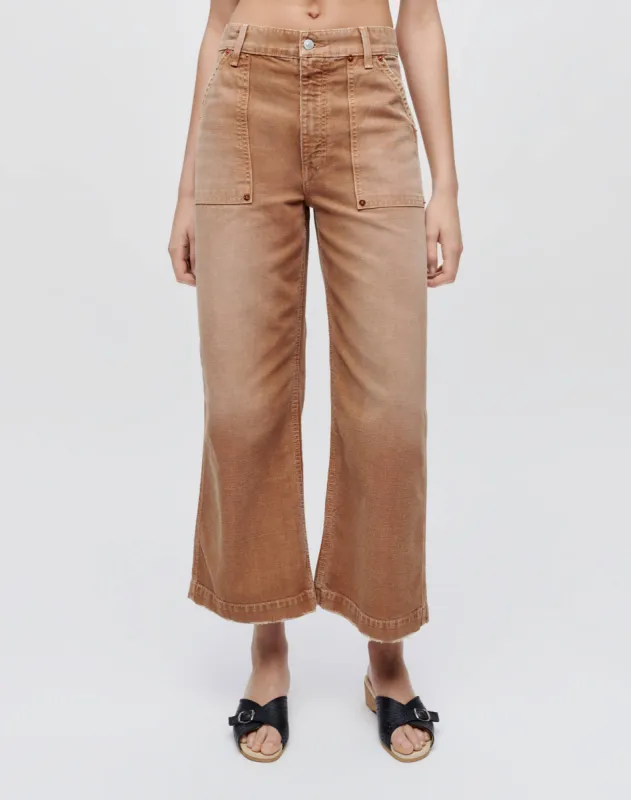 Cropped Baker Pant - Travertino made by Re/Done