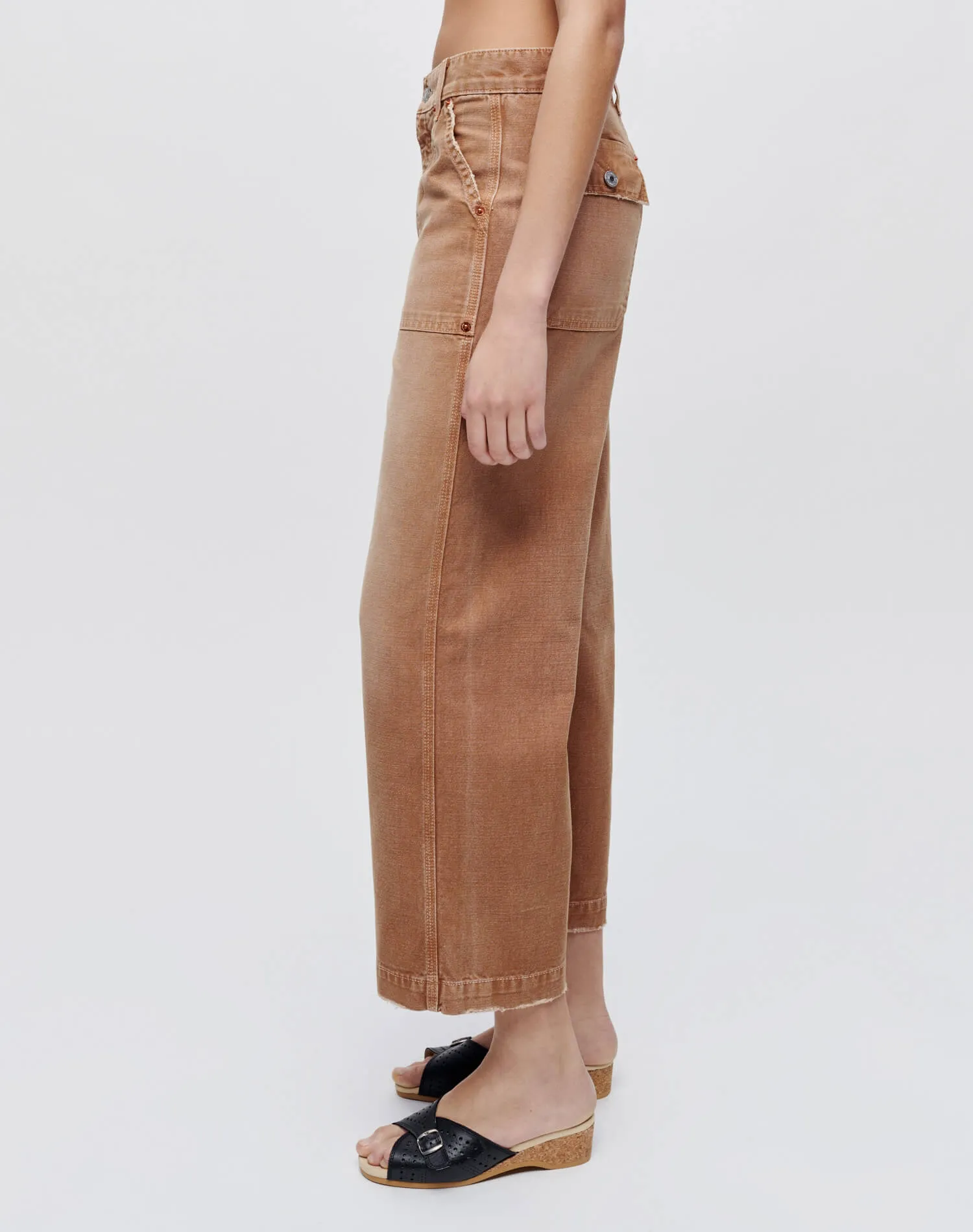 Cropped Baker Pant - Travertino sold by Re/Done product image thumbnail 3